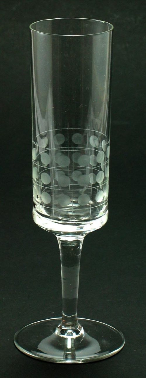 Gralglas (Ausführung), Sektglas der Serie A 140 "Golf" mit Schliff 240, Form 1963 (Dekor 1959)