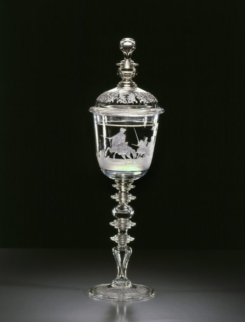 Josephinenhütte (Ausführung), Deckelpokal, 1890–1900