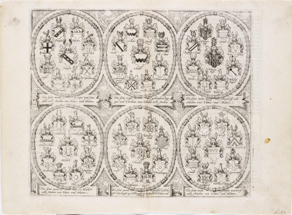 Beschreibung derer Fürstlicher Güligscher ec. Hochzeit: Wappen
