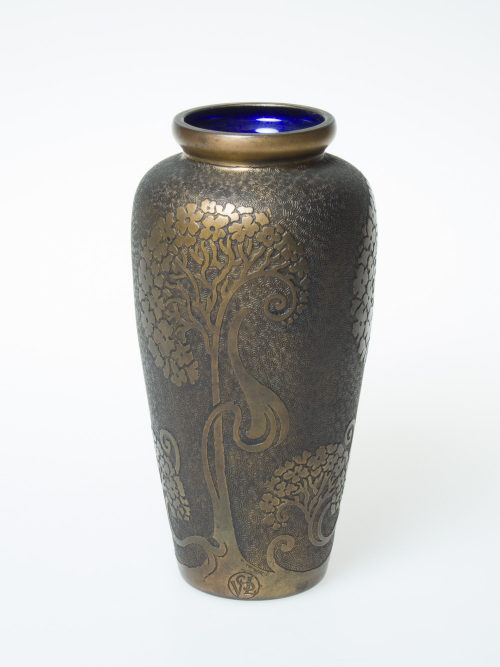 Val Saint-Lambert (Ausführung), Vase mit Galvanoplastie-Dekor, um 1910–1912