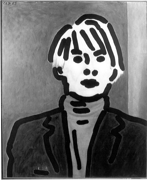 C.O. Paeffgen (Künstler*in), Portrait Andy Warhol, 1985