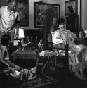 Boaz Tal: self-portrait with my family, playing chess with my father, 1991