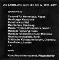 Gunhild Söhn: DIE SAMMLUNG GUNHILD SÖHN, Wandtext in der Einzelausstellung Tempel oder Basar?,  ...