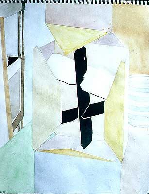 Andreas Ludwig: Karton, Aquarell, 42 x 34 cm, 1998