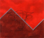 Linde Ross: SIM, aus KUHGESICHTERSTIERGESICHTER, Acry auf Nessel, 125 x 110 cm, 2003