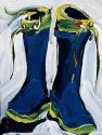 Ionna Danovska: Stiefel II, Öl a. Lw, 30 x 40 cm, 2000