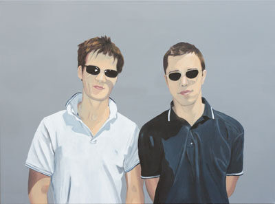 Sabine Liebchen: Jungs, Acryl auf Leinwand 100x140