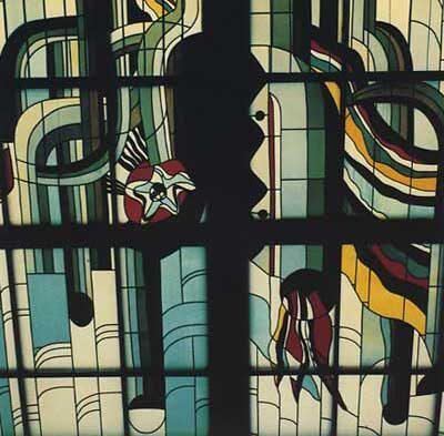 Leizer Manula: Stained Glass (detail), 1982, 350 x 500