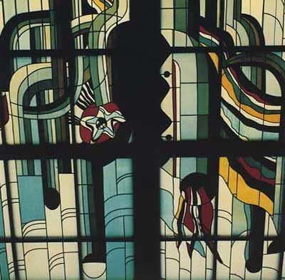 Leizer Manula: Stained Glass (detail), 1982, 350 x 500