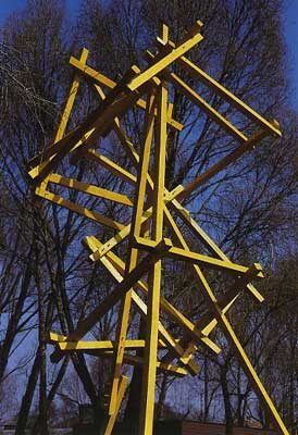 Dan Levin-Richter: Untitled, 1993, welded iron, h. 950, Auschwitz Museum, Polen