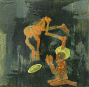 I-Shu Chen: Der Fall eines Heiligenschein, 2012, Acryl auf Holz, 23,8 x 23,8