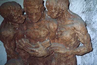 Bruno Stane Grill: Die Evangelisten, 1978, 90 x 120 cm, Terracotta