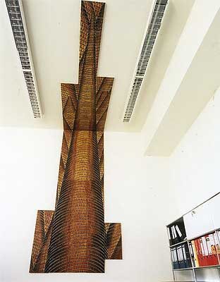 A. von der Bey: Installation »Turmbau« im Museum Küppersmühle / Duisburg, 2001