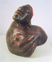 Erhard Löblien: 2000, 'Rothaariger Engel', Terracotta, Acryl, Wachsd,  Höhe 21 cm cm