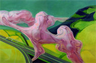 Lu Wang: Frühling, 2006, 140x210cm, Acryl auf LW