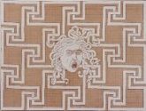 Sabine Boehl: MEDUSA, Glasperlen auf Leinen, 84,5 cm x 114 cm, 2003-2004