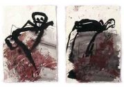 Ingrid Obendiek: Das Tödchen auf meiner Schulter III und IV,  2002  chin. Tusche, Acryl, Filzst ...