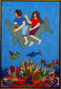 Choirijatun: Happy Children in the Water, Acryl auf LW, 2007, 180 x 120 cm