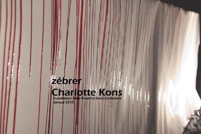 Charlotte Kons: zébrer I /Leinwand und Ölfarbe/2,10x5 m