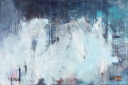 Sonja Kalb: Iceberg, 2021, Mixed media on Canvas, 80 x 120 cm