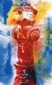 Wolgang Wimhöfer: Hydrant Nr. 69, Acryl/Leinwand, 100 x 160 cm, 1997