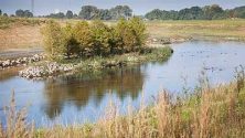 Thomas Stricker und VG Bild-Kunst: Landschaft im Fluss, in der Seseke bei Bergkamen, NRW