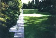 Claudia Keller: Parkweg II, 2003, 40 x 50, Tempera auf Leinwand