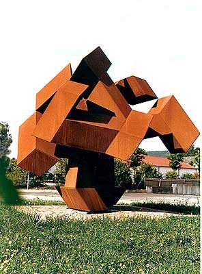 Foto-Stommel, Christian M. Stommel: Hagen Hilderhof, Hammerrad, corten-Stahl, 300 x 300 x 320 c ...