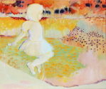 Annette Wirtz: Überflieger, Seilspringerin 2007, 100x120 cm Öl/Leinwand