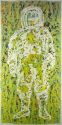 Melanie Richter: XL3 (poison green), 2008, 175,5 x 88,5 cm, acrylic on paper; Galerie T40 Düsse ...