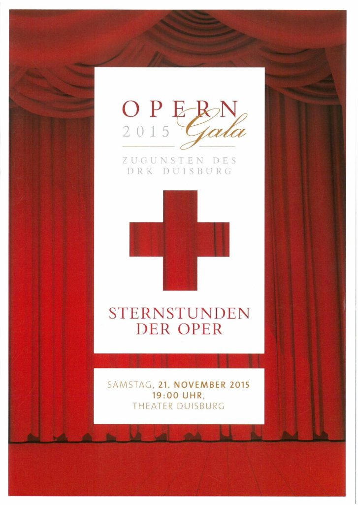 Programmheft zur "Opern-Gala 2015" zugunsten des DRK Duisburg am 21. November 2015, Theater Dui ...