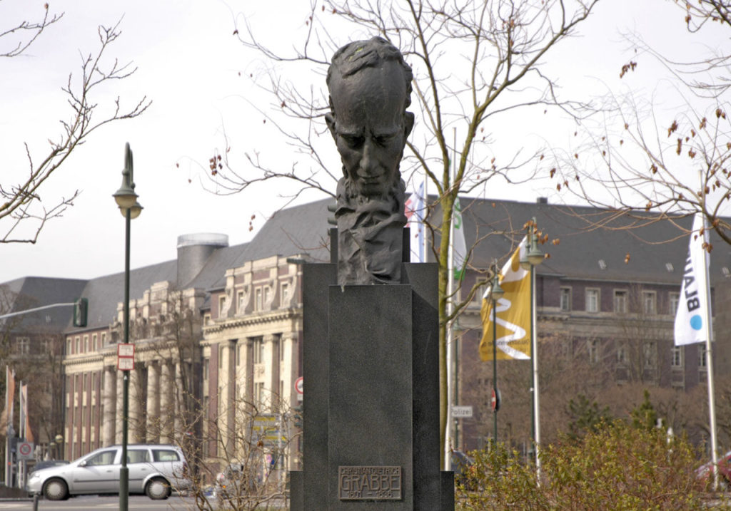 Walter Scheufen, Kurt Räder, Bernd Bodechtel, Christian-Dietrich-Grabbe-Denkmal, 1986