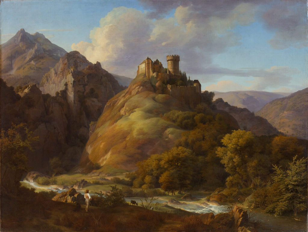 Johann Wilhelm Schirmer, Romantische Landschaft (Burg Altenahr), 1828, Kunstpalast, Düsseldorf, ...