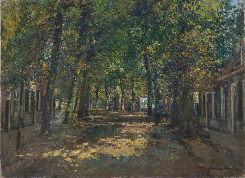 German Grobe, Die Voorstraat in Katwijk a.d. Rijn, um 1908, Kunstpalast, Düsseldorf, Schenkung  ...