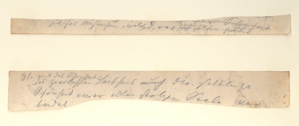 Fragment aus dem Memoiren-Manuskript