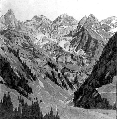 Willy Kukuk (Künstler*in), Landschaft bei Oberstdorf, 1919