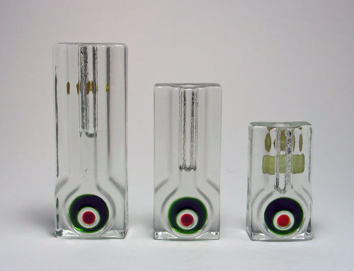 Walther-Glas GmbH, Bad Driburg (Ausführung), Blockvasen, eckig, 1960–1970