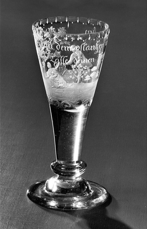 Unbekannt (Ausführung), Spitzglas mit allegorischer Darstellung, um 1720