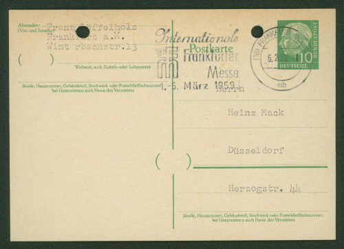 Franz Löffelholz-Mon (Absender*in), Korrespondenz von Franz Löffelholz an Heinz Mack, 05.02.1959