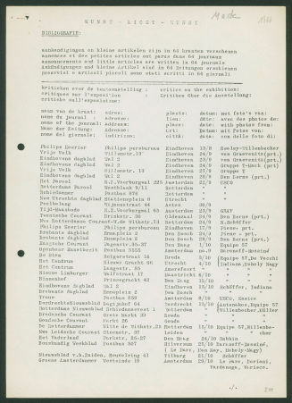 Korrespondenz von [Ausstellung "Kunst - Licht - Kunst"] an Heinz Mack