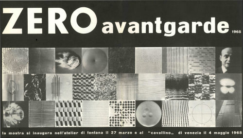 Atelier Fontana, Mailand (Beteiligte Institution), ZERO avantgarde 1965. Atelier Fontana, Mailand, 27.03.1965, Galleria del Cavallino, Venedig, 04.05.1965, 1965