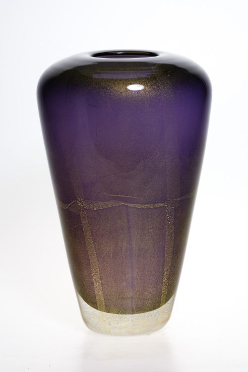 Laura Diaz de Santillana (Entwurf), Vase aus der Serie "sommersi oro notte", Entwurf 1985, Ausführung 2004