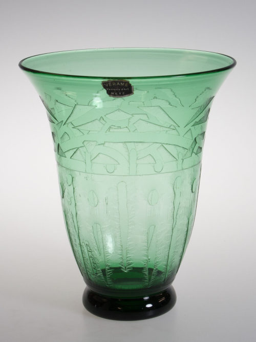 Véramé (Ausführung), Vase mit Ätzdekoration, um 1925–1930