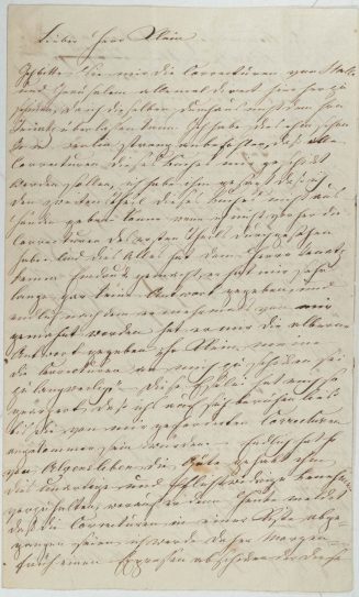 Brief von Bettina von Arnim, 1846, 1. Seite