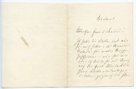 Brief von Fanny Lewald-Stahr, 1. Seite