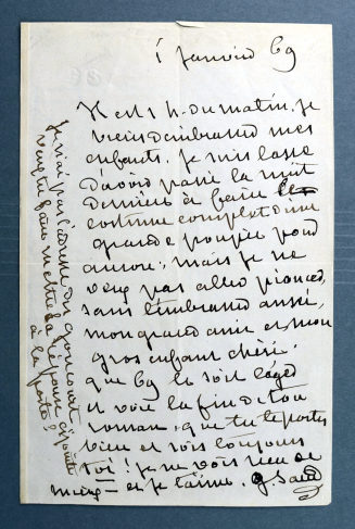 Brief von George Sand an Gustave Flaubert