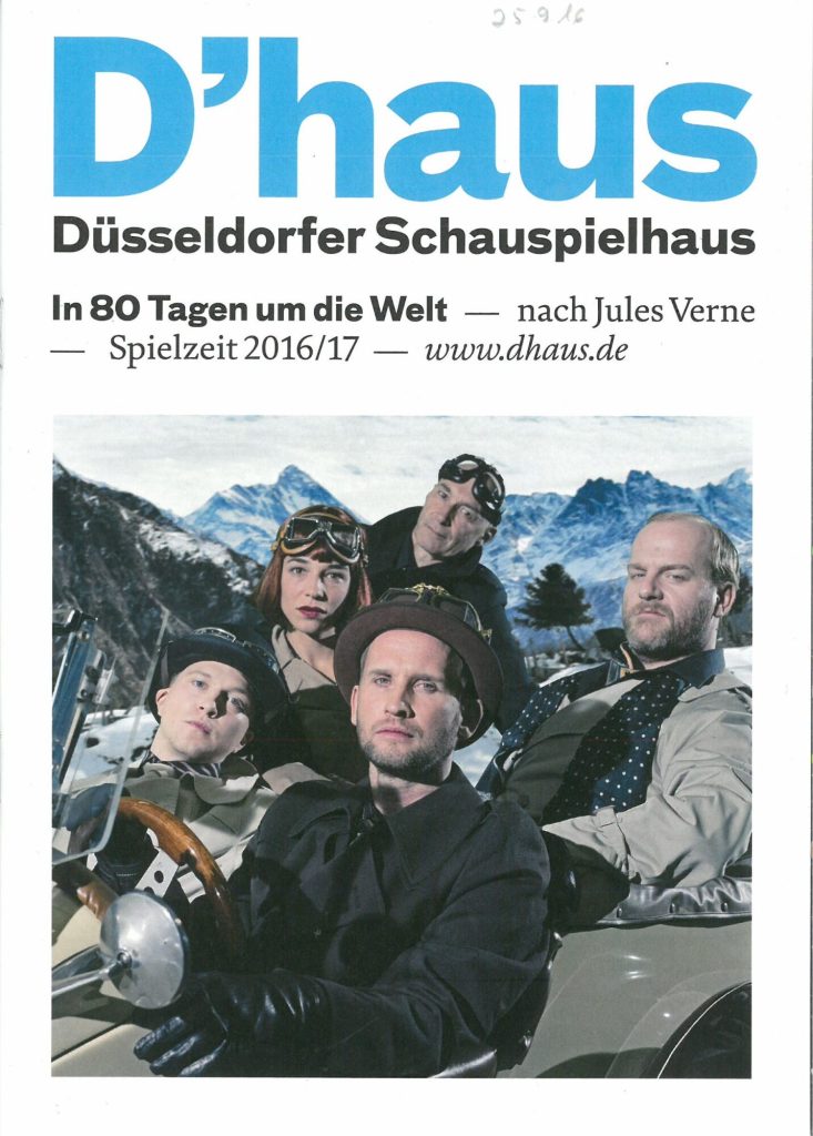 Programmheft zu "In 80 Tagen um die Welt" - nach dem Roman von Jules Verne. Premiere am 25. Sep ...