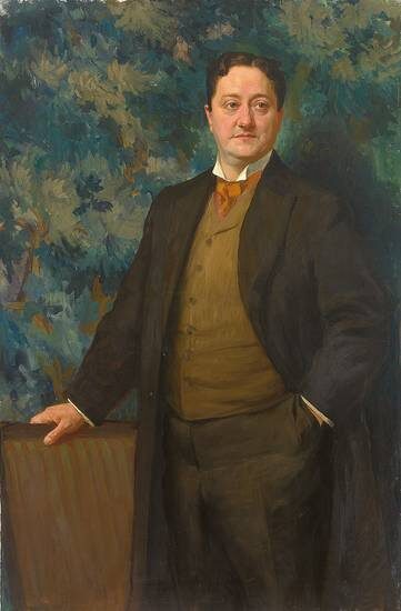 Portrait des Kammersängers Paul Knüpfer (1865-1920) von Heinrich Hellhoff (1868-1914)