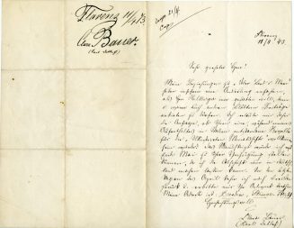 Brief von Clara Bauer, 1873