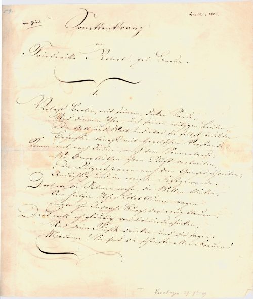 Heinrich Heine (Autor*in), Sonettenkranz für Friederike Robert, geb. Braun, 1824